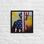 It doesn’t matter what your politics are, it’s your Patriotism Framed canvas