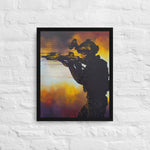 Face the crucible of War Framed canvas