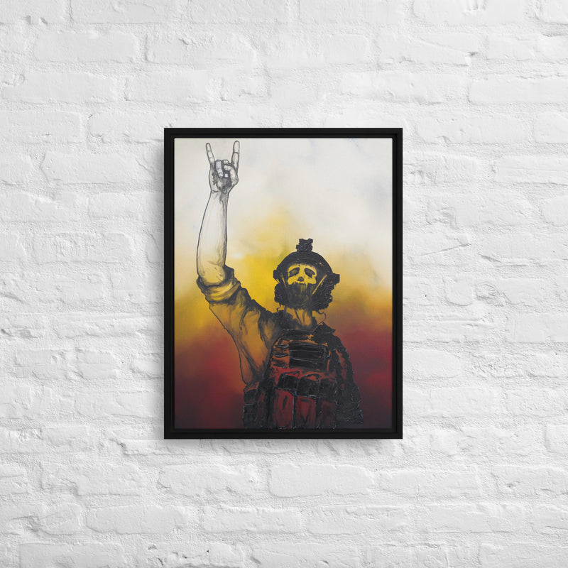 Rock On Framed canvas