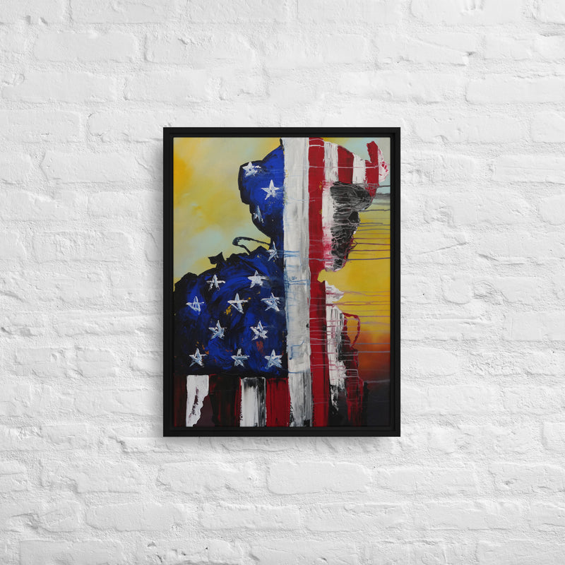 It doesn’t matter what your politics are, it’s your Patriotism Framed canvas