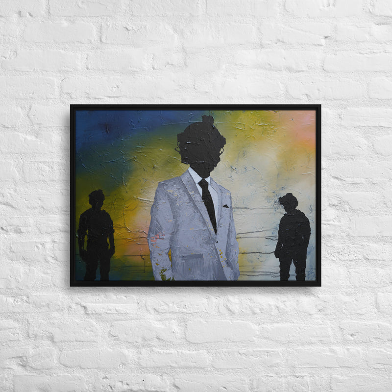 Gray Man Framed canvas