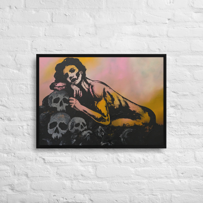 Skeletons in the Closet Framed canvas