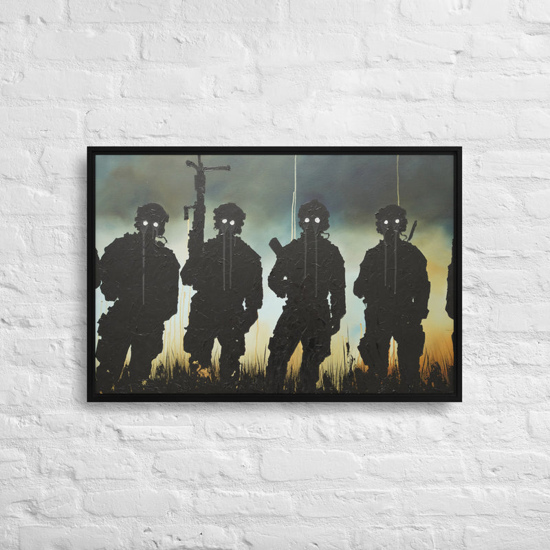 War leaves a mark Framed canvas